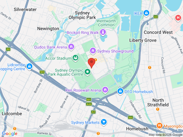 Map showing event location