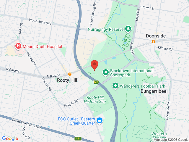 Map showing event location
