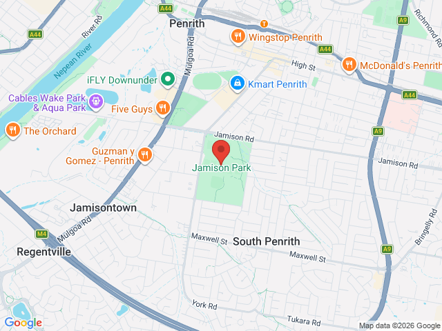Map showing event location