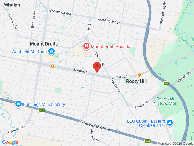 Map showing event location