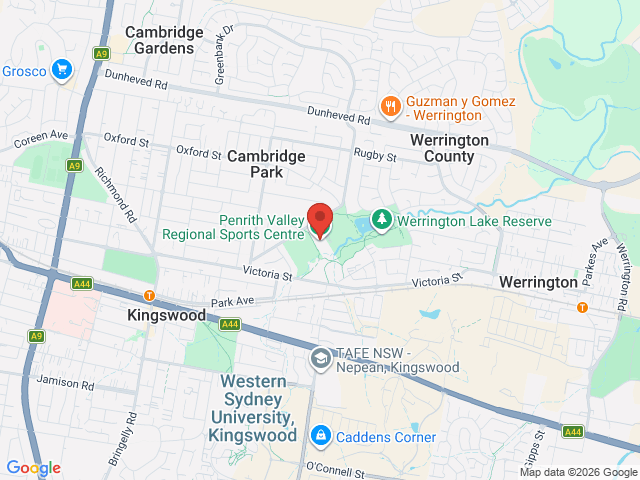 Map showing event location