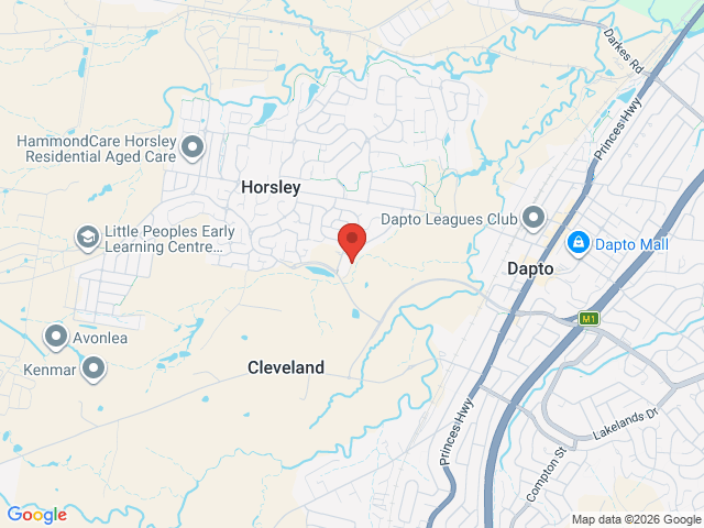 Map showing event location